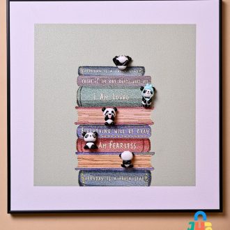 "Panda Literary Climb" The 3d Frame