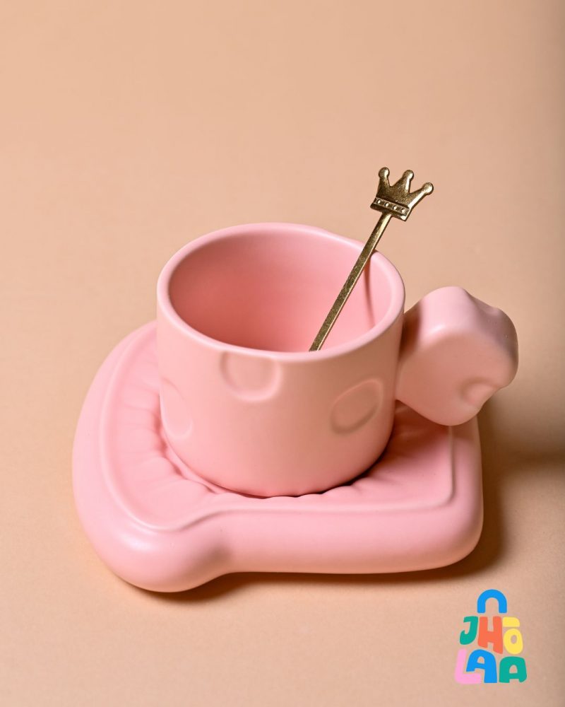 Toast time Set - A cup, saucer and spoon set - Image 2