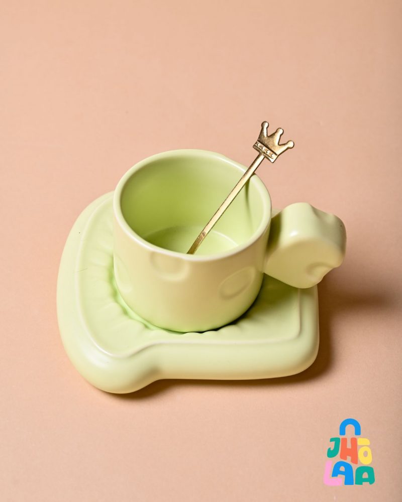 Toast time Set - A cup, saucer and spoon set - Image 3
