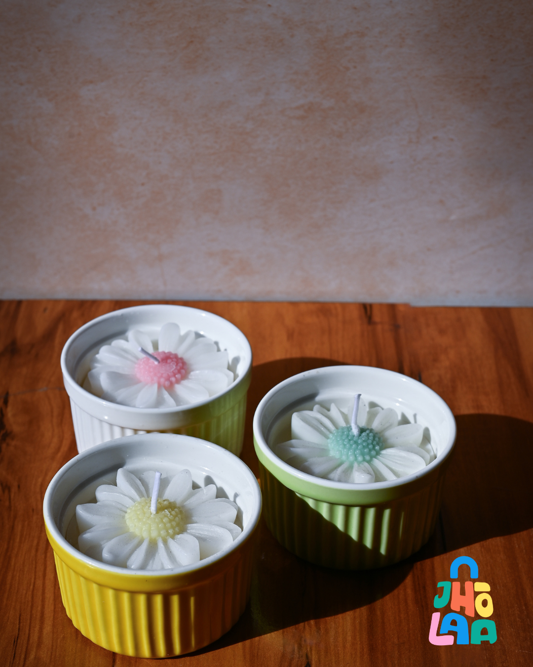 Flower Scented Candle (Set of 3)