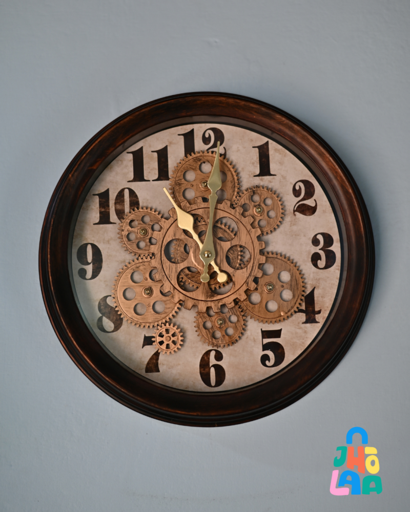 Moving Mechanical Gear Wall Clock - Image 2