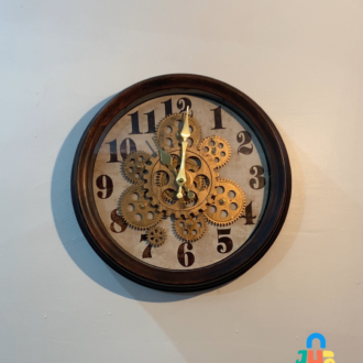 Moving Mechanical Gear Wall Clock